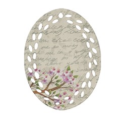 Cherry Blossom Ornament (oval Filigree) by Valentinaart