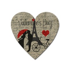 Love Letter - Paris Heart Magnet by Valentinaart