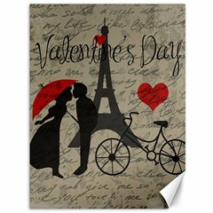 Love Letter - Paris Canvas 36  X 48   by Valentinaart