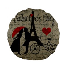 Love Letter - Paris Standard 15  Premium Round Cushions by Valentinaart