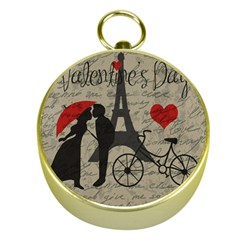 Love Letter - Paris Gold Compasses by Valentinaart