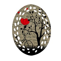 Love Letter Oval Filigree Ornament (two Sides) by Valentinaart