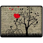 Love letter Double Sided Fleece Blanket (Large)  80 x60  Blanket Front