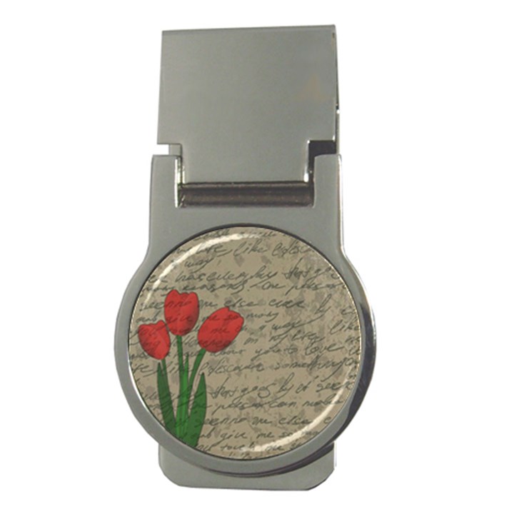 Vintage tulips Money Clips (Round) 