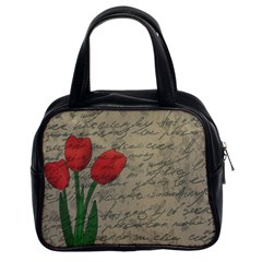 Vintage tulips Classic Handbags (2 Sides)