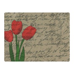 Vintage tulips Double Sided Flano Blanket (Mini) 