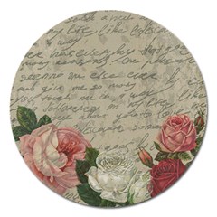 Vintage Roses Magnet 5  (round) by Valentinaart