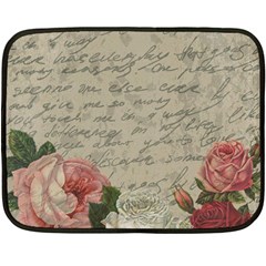 Vintage Roses Fleece Blanket (mini) by Valentinaart