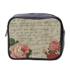 Vintage Roses Mini Toiletries Bag 2-side by Valentinaart