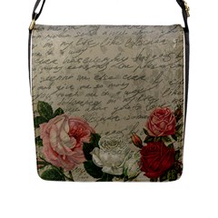 Vintage Roses Flap Messenger Bag (l)  by Valentinaart