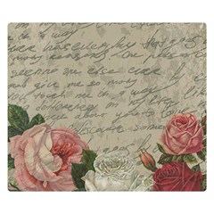 Vintage Roses Double Sided Flano Blanket (small)  by Valentinaart