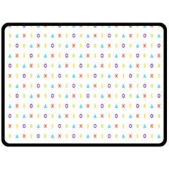 Sign Pattern Double Sided Fleece Blanket (large)  by Simbadda