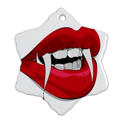 Mouth Jaw Teeth Vampire Blood Ornament (snowflake) by Simbadda