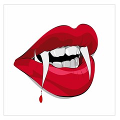 Mouth Jaw Teeth Vampire Blood Large Satin Scarf (square) by Simbadda