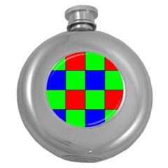 Bayer Pattern Round Hip Flask (5 Oz)
