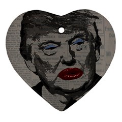 Transgender President    Heart Ornament (two Sides) by Valentinaart
