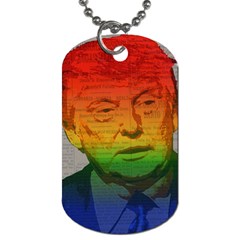 Rainbow Trump  Dog Tag (one Side) by Valentinaart