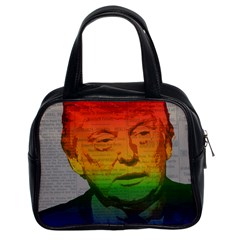 Rainbow Trump  Classic Handbags (2 Sides) by Valentinaart