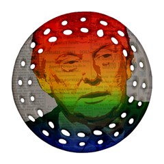 Rainbow Trump  Round Filigree Ornament (two Sides) by Valentinaart