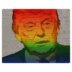 Rainbow Trump  Double Sided Flano Blanket (medium)  by Valentinaart