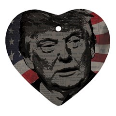 Trump Heart Ornament (two Sides) by Valentinaart