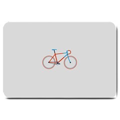 Bicycle Sports Drawing Minimalism Large Doormat  by Simbadda