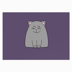 Cat Minimalism Art Vector Large Glasses Cloth (2-side)