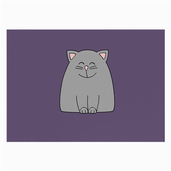 Cat Minimalism Art Vector Large Glasses Cloth (2-Side)