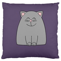 Cat Minimalism Art Vector Large Cushion Case (one Side) by Simbadda