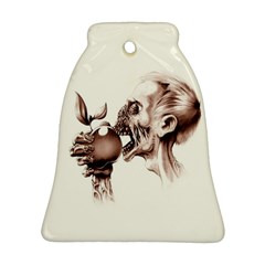 Zombie Apple Bite Minimalism Bell Ornament (two Sides) by Simbadda