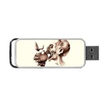 Zombie Apple Bite Minimalism Portable USB Flash (Two Sides) Front