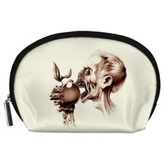 Zombie Apple Bite Minimalism Accessory Pouches (large)  by Simbadda