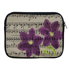 Vintage Purple Flowers Apple Ipad 2/3/4 Zipper Cases by Valentinaart