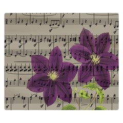 Vintage Purple Flowers Double Sided Flano Blanket (small)  by Valentinaart