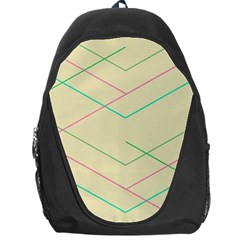 Abstract Yellow Geometric Line Pattern Backpack Bag by Simbadda