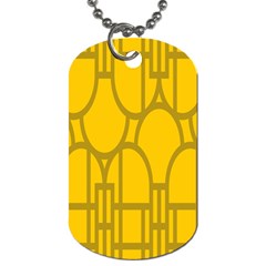 The Michigan Pattern Yellow Dog Tag (one Side) by Simbadda