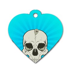 Skull Ball Line Schedule Dog Tag Heart (one Side) by Simbadda