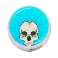 Skull Ball Line Schedule 4-port Usb Hub (two Sides)  by Simbadda