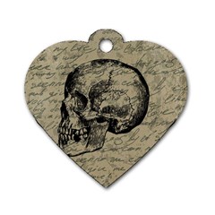 Skull Dog Tag Heart (one Side) by Valentinaart