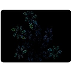 Fractal Pattern Black Background Double Sided Fleece Blanket (large)  by Simbadda