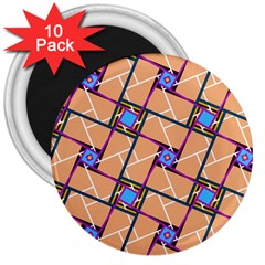 Overlaid Patterns 3  Magnets (10 Pack)  by Simbadda