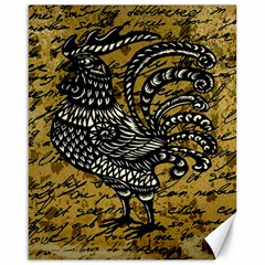 Vintage Rooster  Canvas 16  X 20  