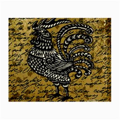 Vintage Rooster  Small Glasses Cloth (2-side) by Valentinaart