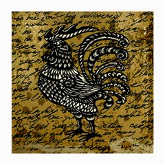 Vintage Rooster  Medium Glasses Cloth (2-side) by Valentinaart