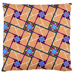 Overlaid Patterns Large Flano Cushion Case (two Sides) by Simbadda