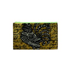 Vintage Rooster  Cosmetic Bag (xs) by Valentinaart