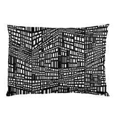 Recursive Subdivision Between 5 Source Lines Screen Black Pillow Case by Simbadda