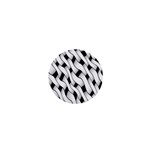 Black And White Pattern 1  Mini Buttons Front