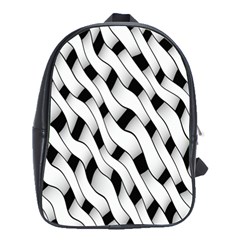 Black And White Pattern School Bags(large)  by Simbadda