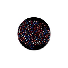 America Usa Map Stars Vector  Golf Ball Marker (4 Pack) by Simbadda